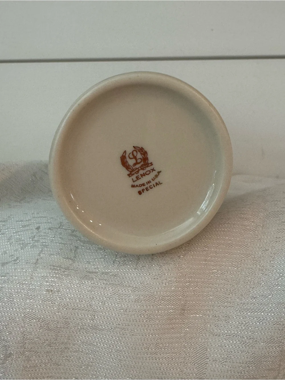 Lenox Cream Floral Embossed Ceramic Vase